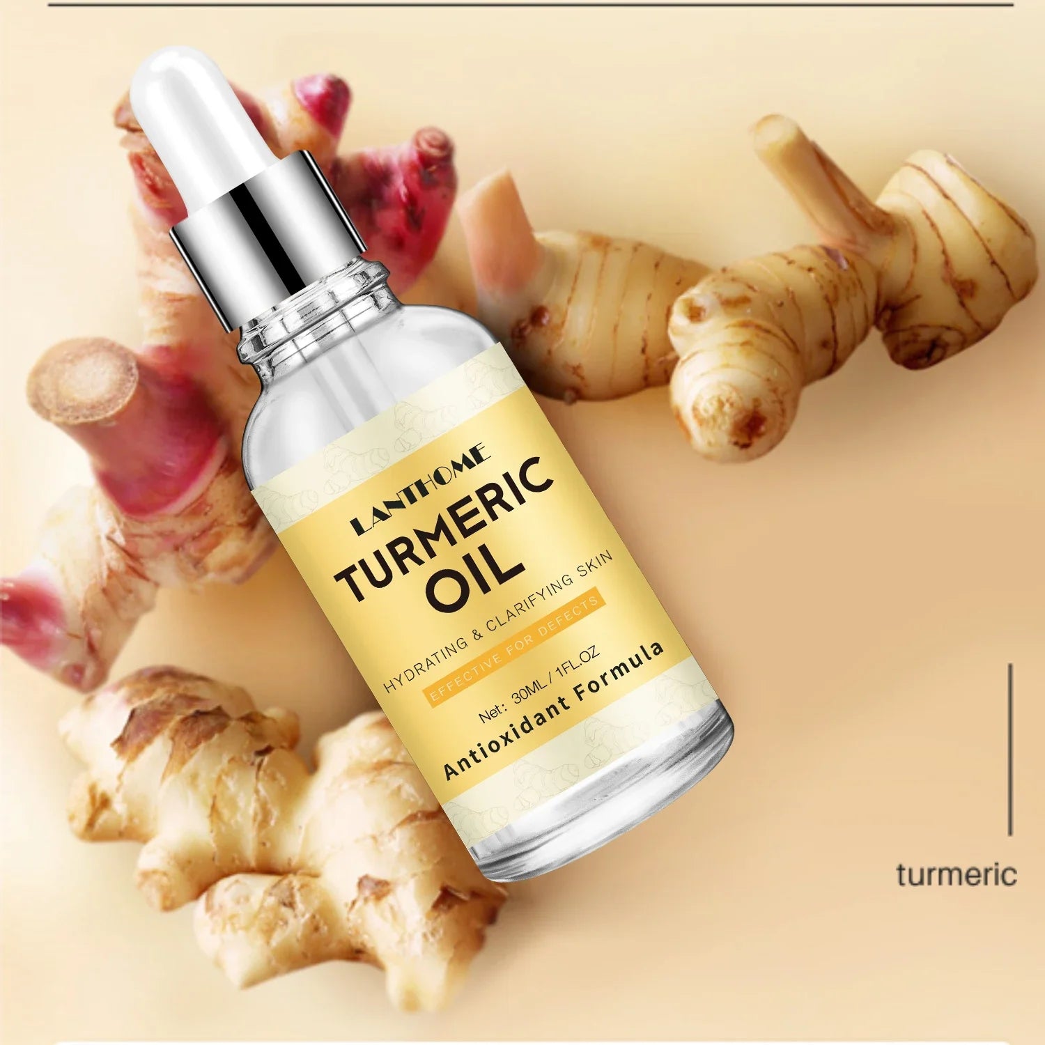Turmeric Oil anti Aging Reduce Wrinkles Fine Lines Moisturizer Facial Serum Bright Skin Care for Women Men Skin Care Products