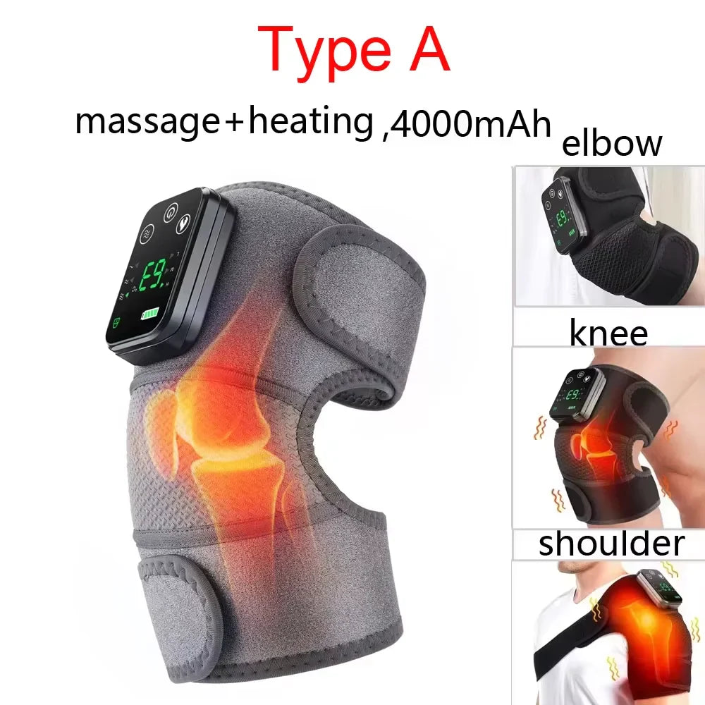 Experience Ultimate Comfort with the 3-in-1 Electric Heated Vibration Knee Massager for Pain Relief and Relaxation