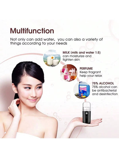 USB Mist Facial Sprayer Humidifier Rechargeable Nebulizer Face Steamer Moisturizing Beauty Instruments Face Skin Care Tools