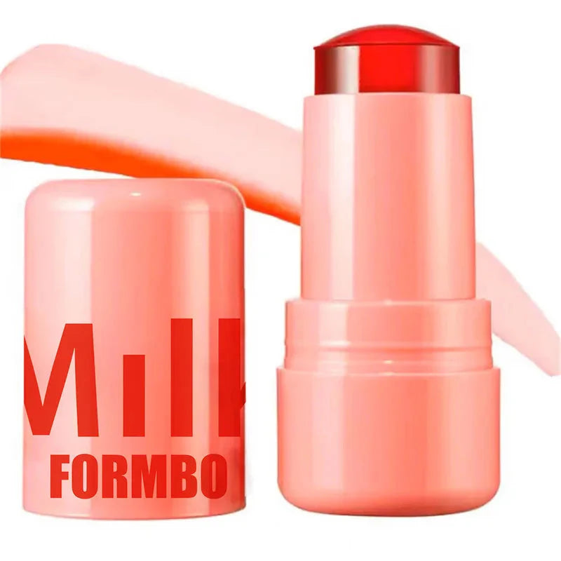 Transform Your Look with the 3-In-1 Milk Jelly Tint: Hydrating Blusher Wand for Cheeks and Lips - Long-Lasting Matte Finish