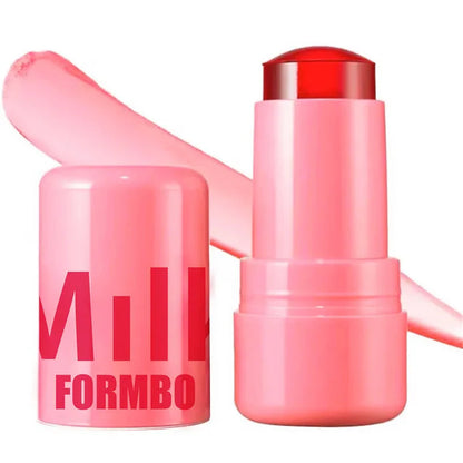 Transform Your Look with the 3-In-1 Milk Jelly Tint: Hydrating Blusher Wand for Cheeks and Lips - Long-Lasting Matte Finish
