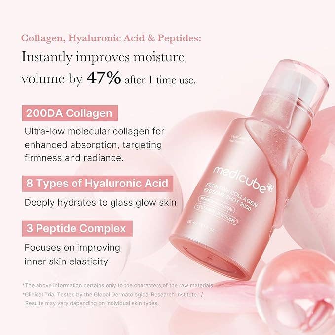 MEDICUBE PDRN Pink Collagen Exosome Shot Serum 2,000 PPM