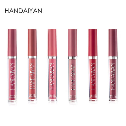 LuxeMatte™ by Handaiyan – 6-Piece Waterproof Matte Lipstick Set