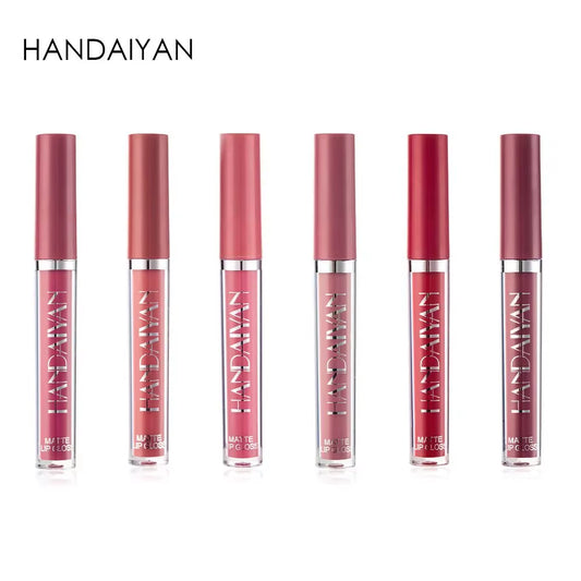 LuxeMatte™ by Handaiyan – 6-Piece Waterproof Matte Lipstick Set