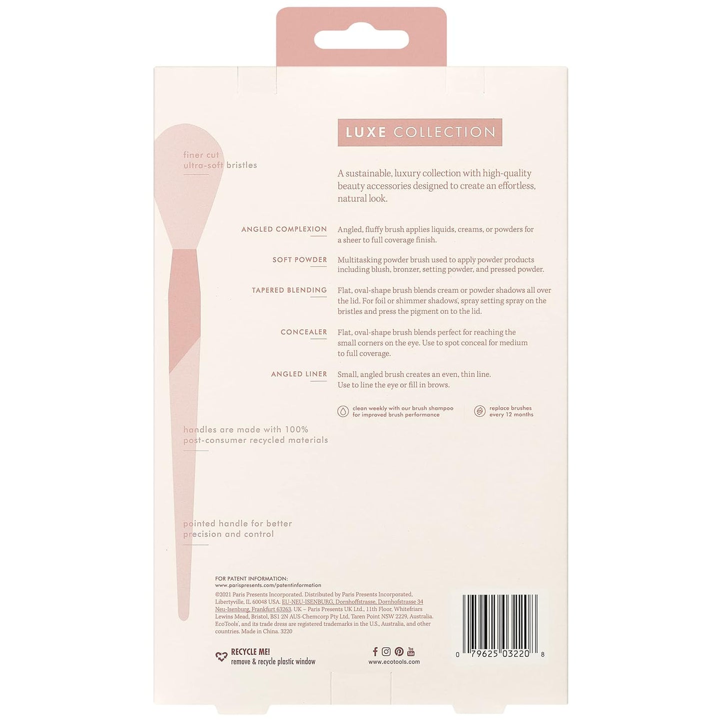 Elevate Your Beauty Routine with the Luxe Natural Elegance 5-Piece Professional Makeup Brush Set – Perfect for Flawless Face, Cheek, and Eye Makeup!