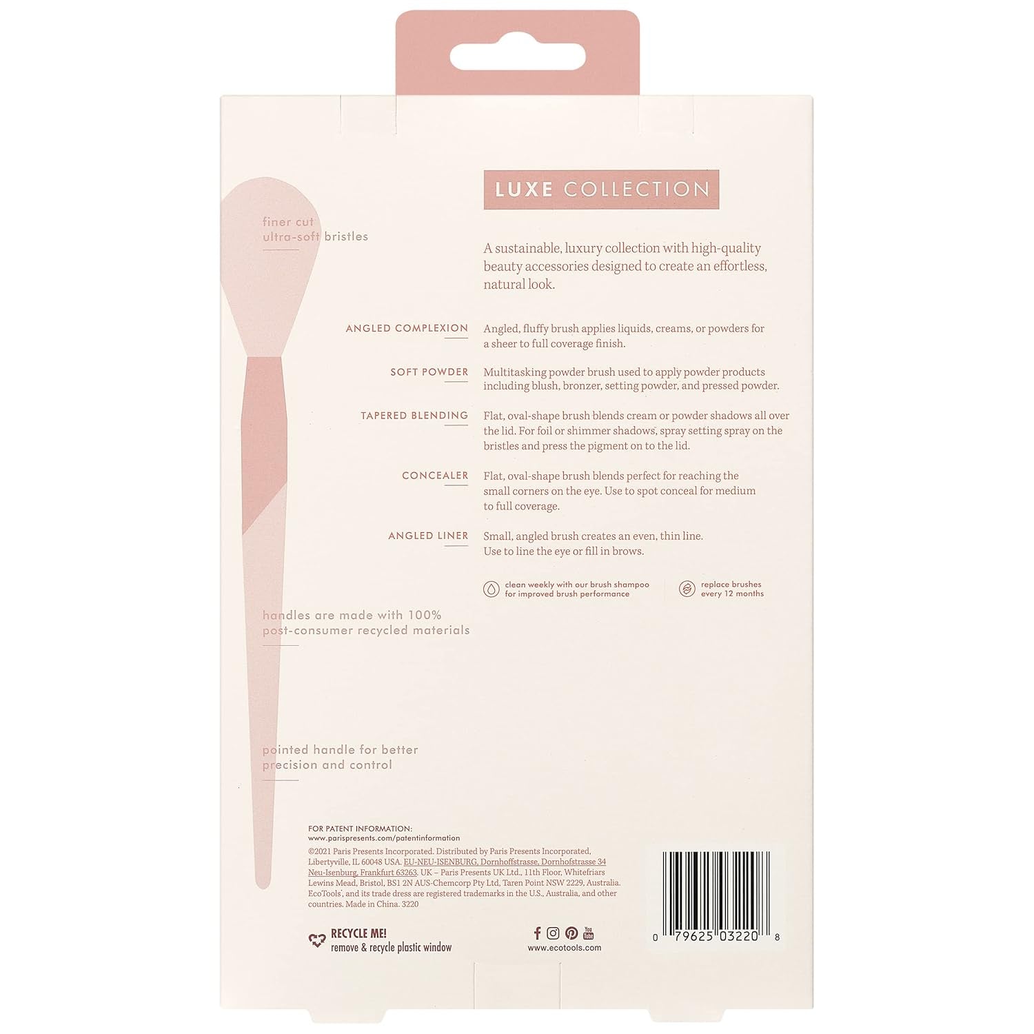 Elevate Your Beauty Routine with the Luxe Natural Elegance 5-Piece Professional Makeup Brush Set – Perfect for Flawless Face, Cheek, and Eye Makeup!