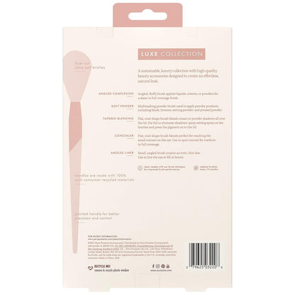 Elevate Your Beauty Routine with the Luxe Natural Elegance 5-Piece Professional Makeup Brush Set – Perfect for Flawless Face, Cheek, and Eye Makeup!