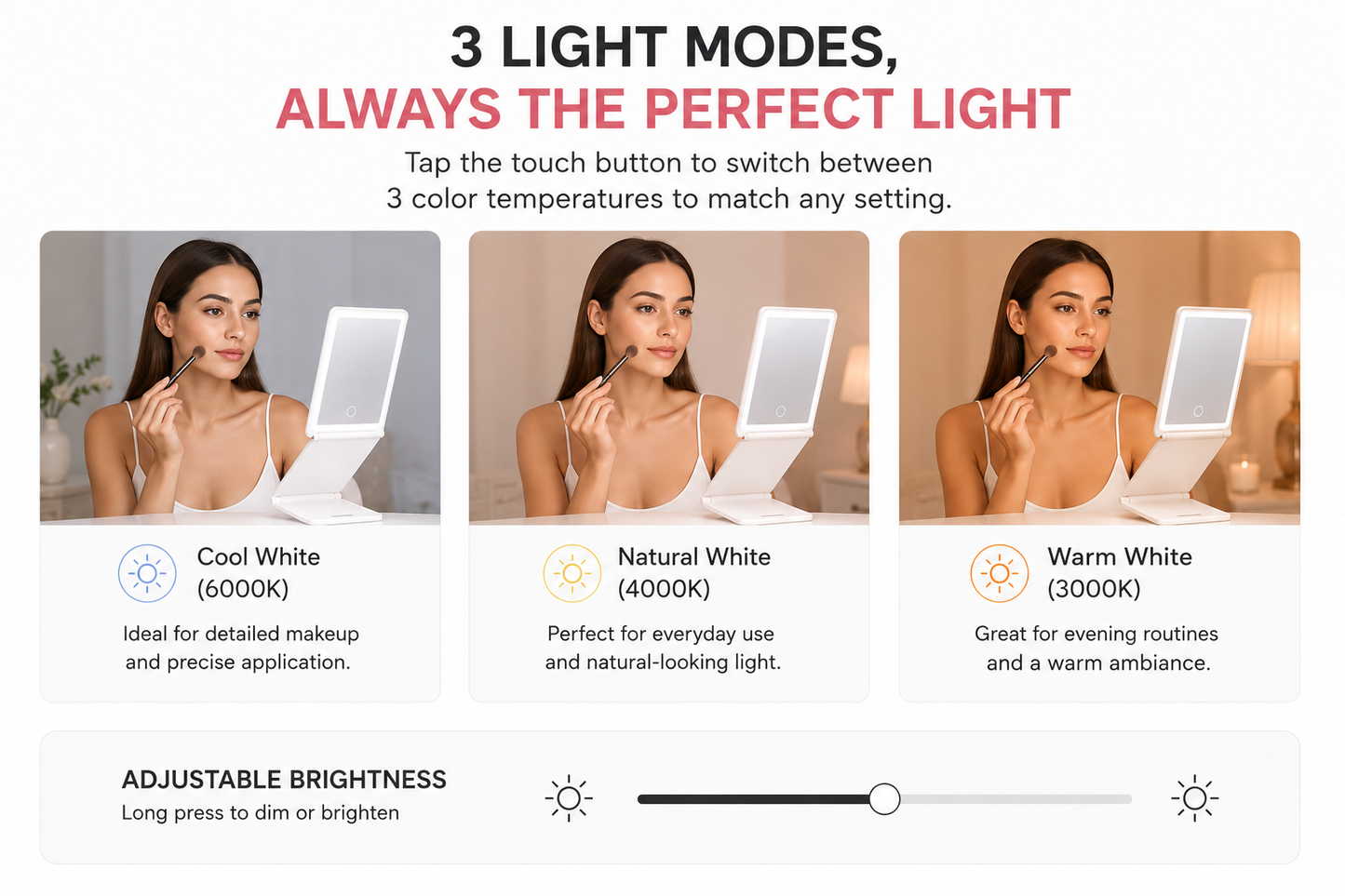 LED Compact Makeup Mirror