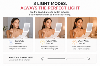 LED Compact Makeup Mirror