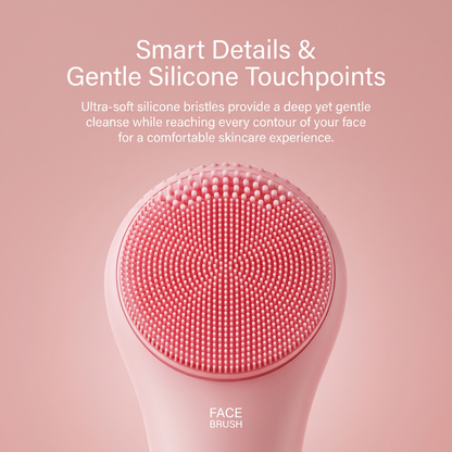 LumiClean™ Sonic Silicone Facial Cleansing Brush | Rechargeable Deep Pore Cleanser