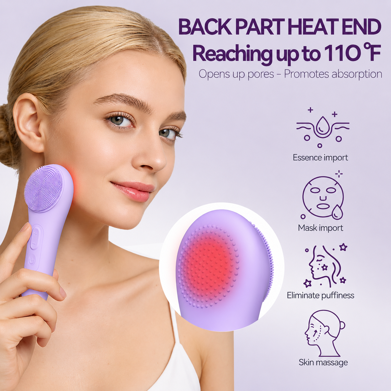 LumiClean™ Sonic Silicone Facial Cleansing Brush | Rechargeable Deep Pore Cleanser