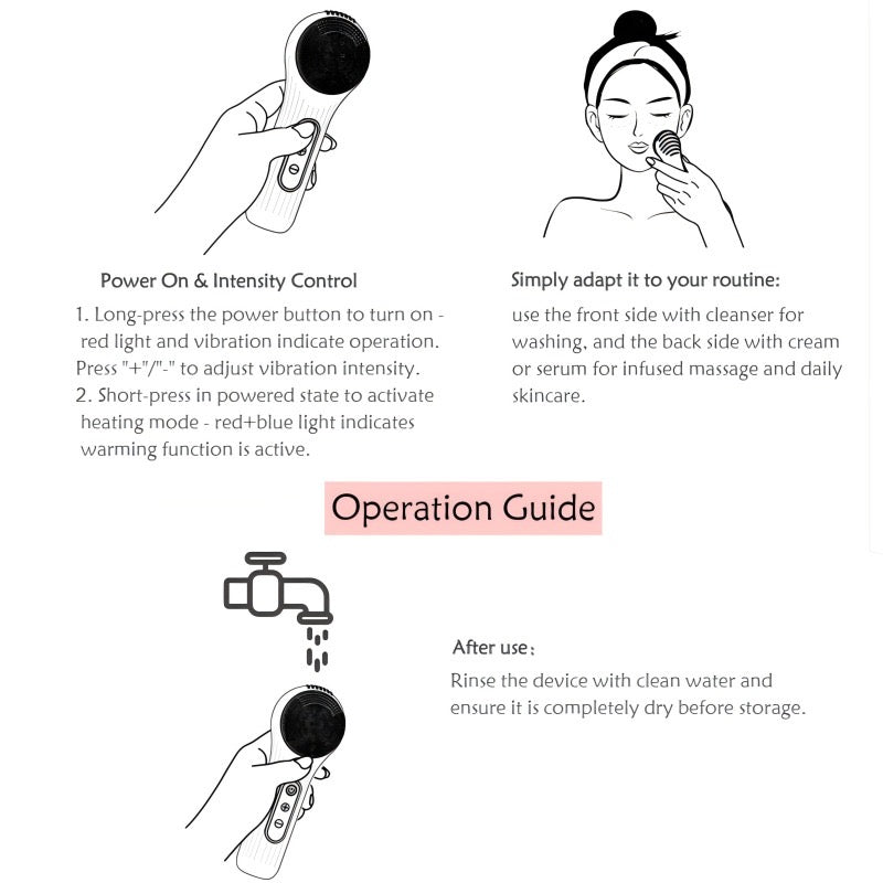 LumiClean™ Sonic Silicone Facial Cleansing Brush | Rechargeable Deep Pore Cleanser
