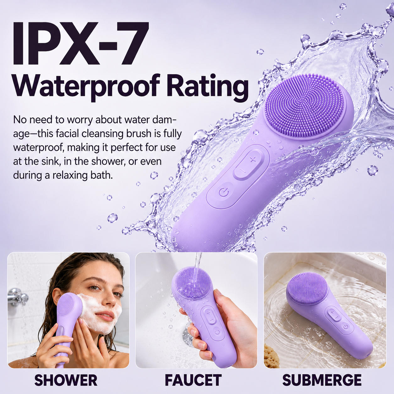 LumiClean™ Sonic Silicone Facial Cleansing Brush | Rechargeable Deep Pore Cleanser