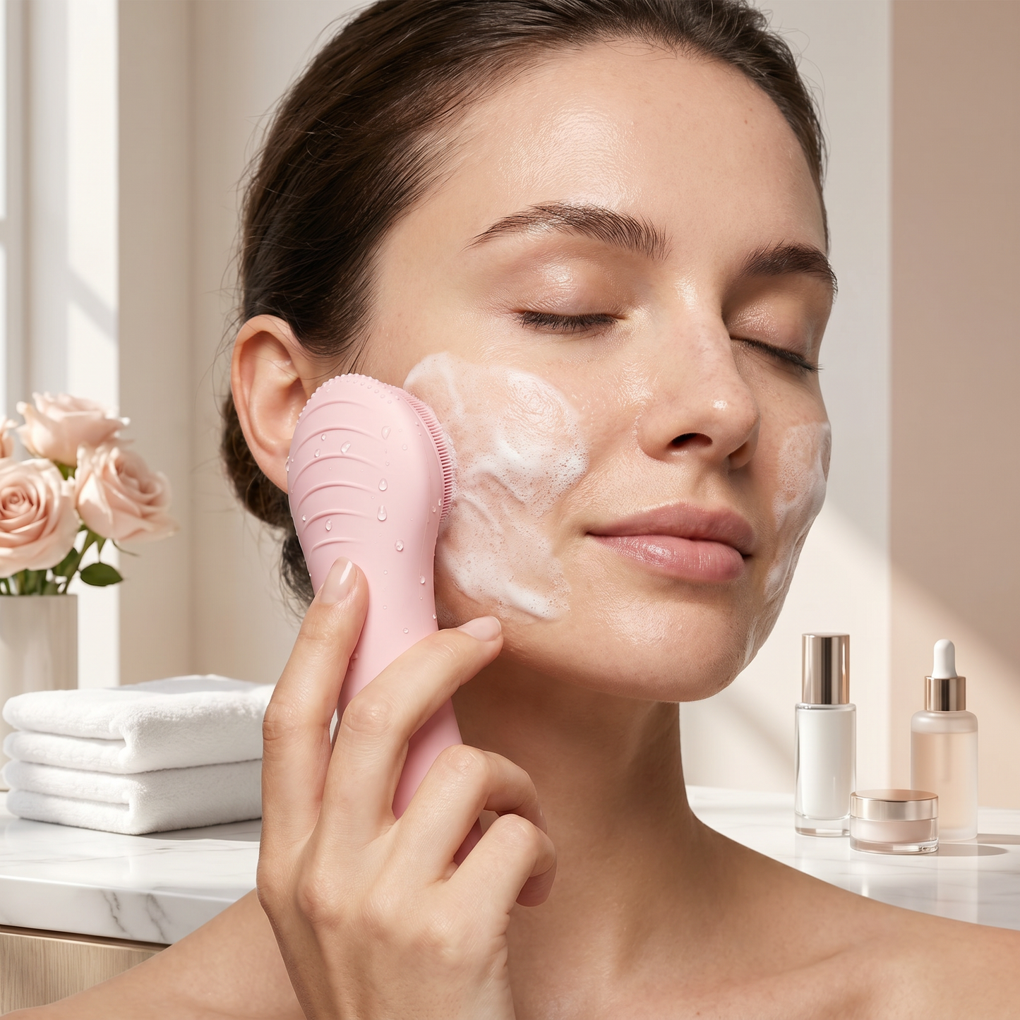 LumiClean™ Sonic Silicone Facial Cleansing Brush | Rechargeable Deep Pore Cleanser