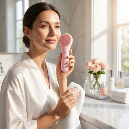 LumiClean™ Sonic Silicone Facial Cleansing Brush | Rechargeable Deep Pore Cleanser