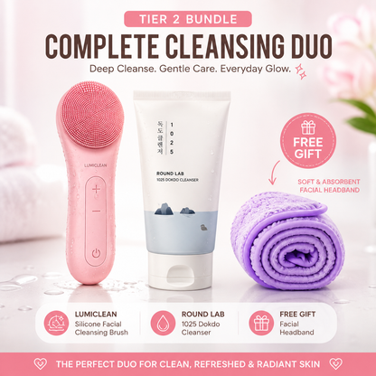 LumiClean™ Sonic Silicone Facial Cleansing Brush