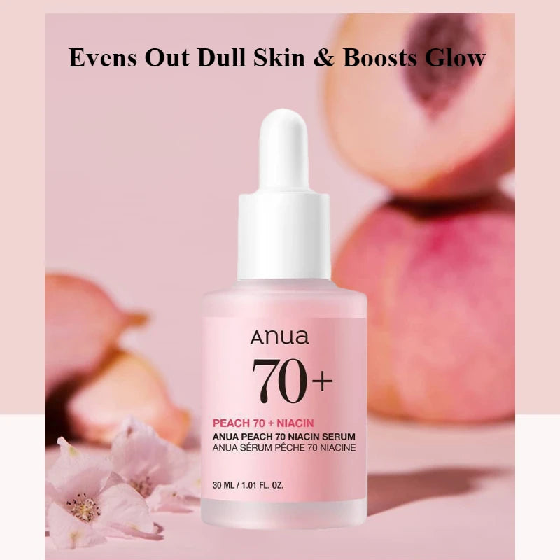 Illuminate Your Skin with Anua Peach 70 Niacinamide Face Serum - Brightening, Moisturizing, and Fine Line Reducing Essence for Daily Radiance