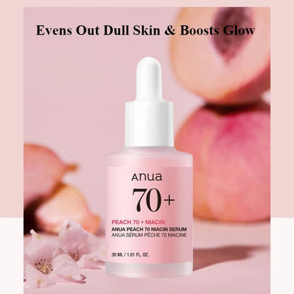 Illuminate Your Skin with Anua Peach 70 Niacinamide Face Serum - Brightening, Moisturizing, and Fine Line Reducing Essence for Daily Radiance