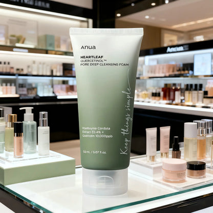 Revitalize Your Skin with ANUA Heartleaf Quercetin Pore Deep Cleansing Foam - The Ultimate Korean Cleanser for a Fresh, Radiant Complexion