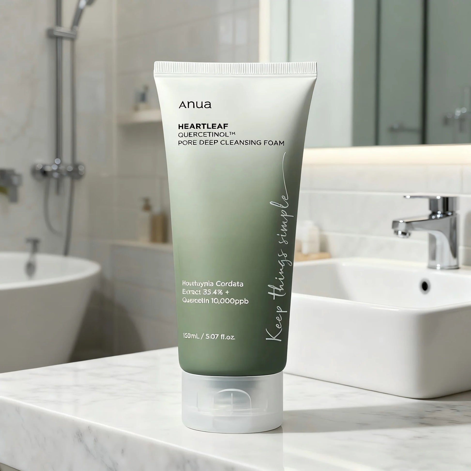 Revitalize Your Skin with ANUA Heartleaf Quercetin Pore Deep Cleansing Foam - The Ultimate Korean Cleanser for a Fresh, Radiant Complexion