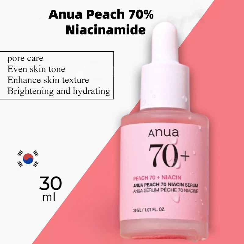 Illuminate Your Skin with Anua Peach 70 Niacinamide Face Serum - Brightening, Moisturizing, and Fine Line Reducing Essence for Daily Radiance
