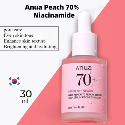 Illuminate Your Skin with Anua Peach 70 Niacinamide Face Serum - Brightening, Moisturizing, and Fine Line Reducing Essence for Daily Radiance