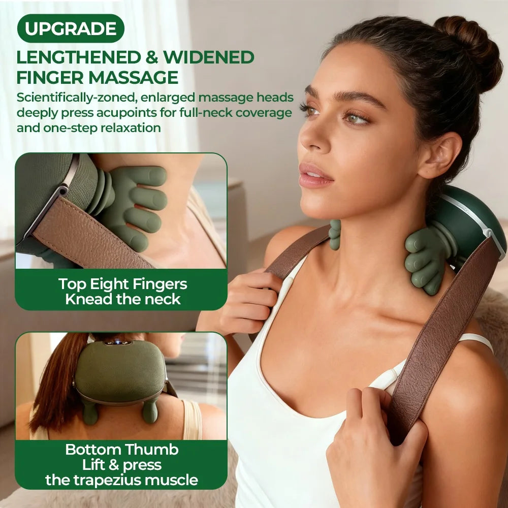 Experience Ultimate Relaxation with the Bionic Finger Wireless Neck and Shoulder Massager – Perfect for Cervical and Trapezius Relief!