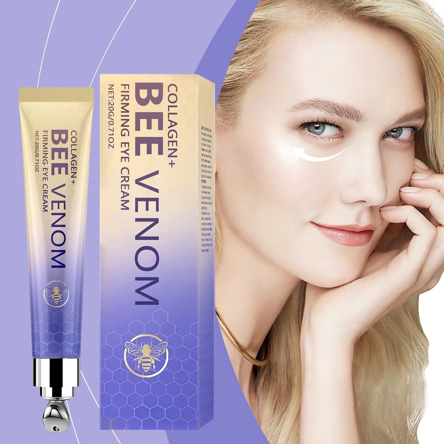 Bee Venom Eye Cream – Daily Moisturizing Treatment for Firm, Radiant, and Youthful Eyes