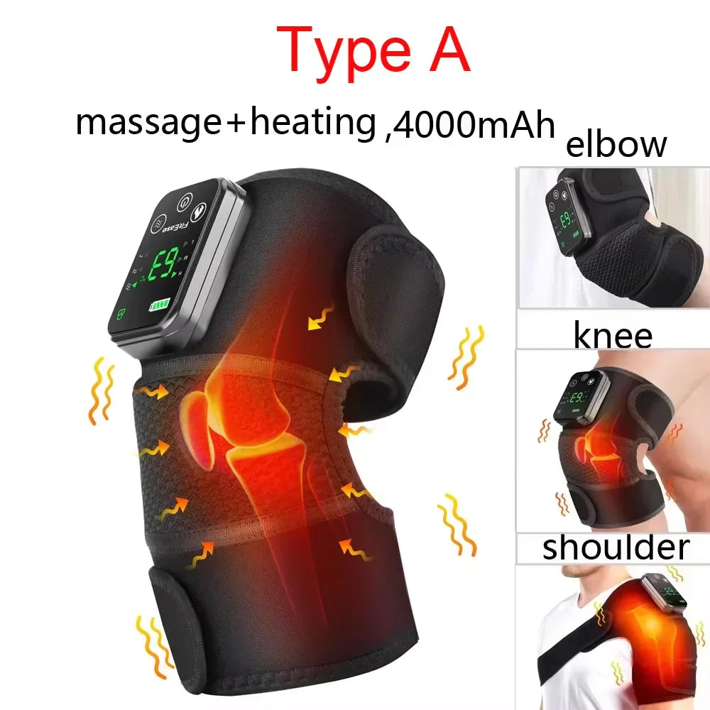 Experience Ultimate Comfort with the 3-in-1 Electric Heated Vibration Knee Massager for Pain Relief and Relaxation