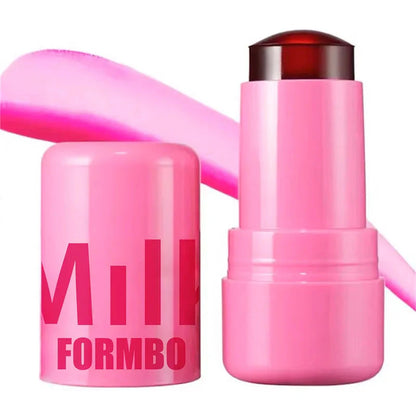 Transform Your Look with the 3-In-1 Milk Jelly Tint: Hydrating Blusher Wand for Cheeks and Lips - Long-Lasting Matte Finish
