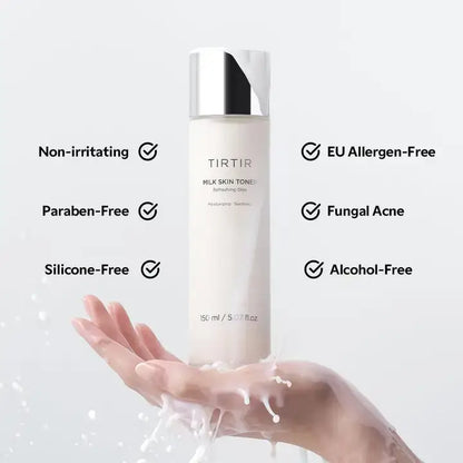 TIRTIR Milk Skin Toner (150mL) | Hydrating & Brightening Korean Toner
