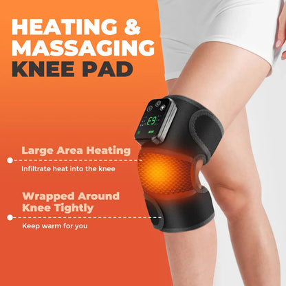 Experience Ultimate Comfort with the 3-in-1 Electric Heated Vibration Knee Massager for Pain Relief and Relaxation