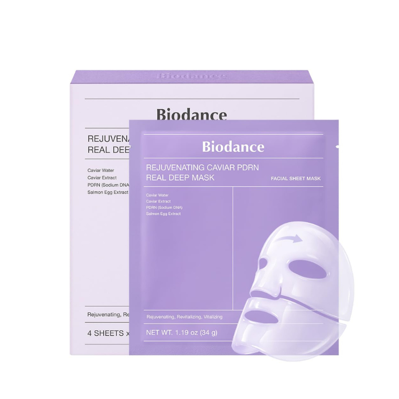 BIODANCE REJUVENATING CAVIAR PDRN REAL DEEP MASK — 4 PACK