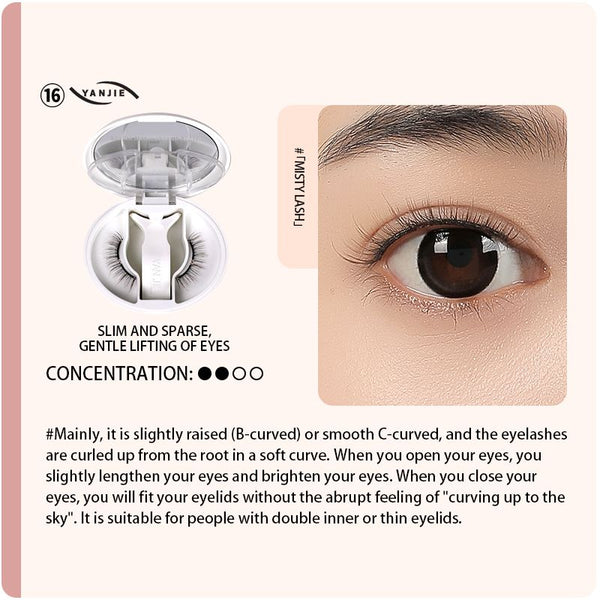 No Glue Magnetic Eyelashes – Easy-Wear Reusable False Lashes with Soft B/C Curl for Natural Daily Makeup