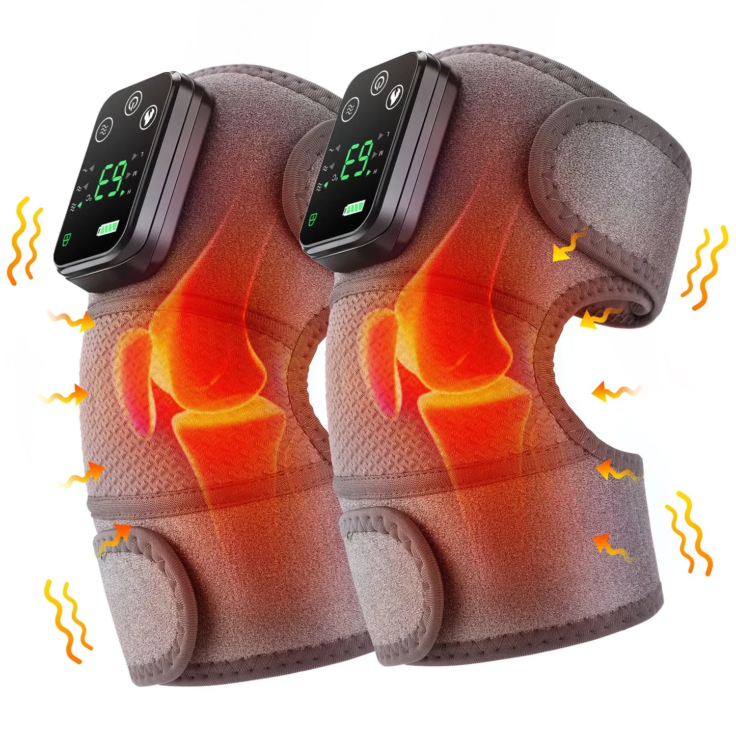 Experience Ultimate Comfort with the 3-in-1 Electric Heated Vibration Knee Massager for Pain Relief and Relaxation