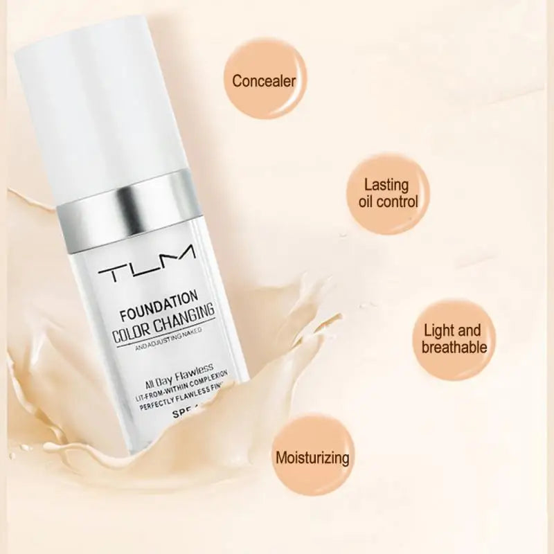 TLM Magic Match Foundation – Color-Changing, Long-Lasting Matte Liquid for Hydrated, Flawless Skin All Day