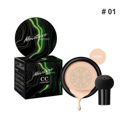 GlowVeil Mushroom Air Cushion CC Cream – Lightweight, Long-Lasting Moisture & Natural Brightening Coverage