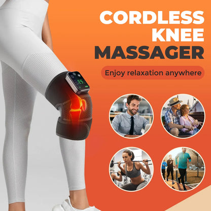 Experience Ultimate Comfort with the 3-in-1 Electric Heated Vibration Knee Massager for Pain Relief and Relaxation